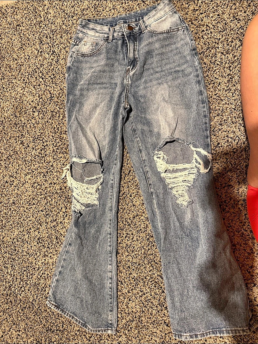 SHEIN Wide Leg Jeans in Blue Size Medium